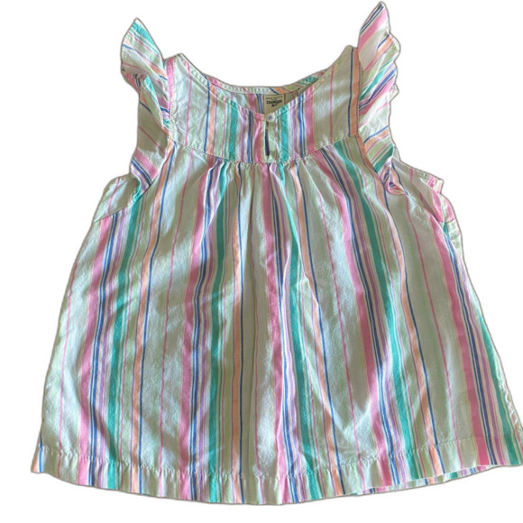 OshKosh Pastel Striped Top Girls' 8 - Picture 1 of 9